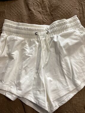 Women's Athletic Drawstring Shorts - White